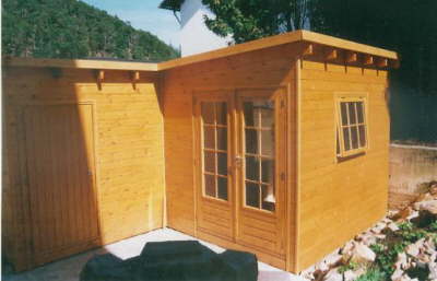 Gartenhaus mit Gerteschuppen